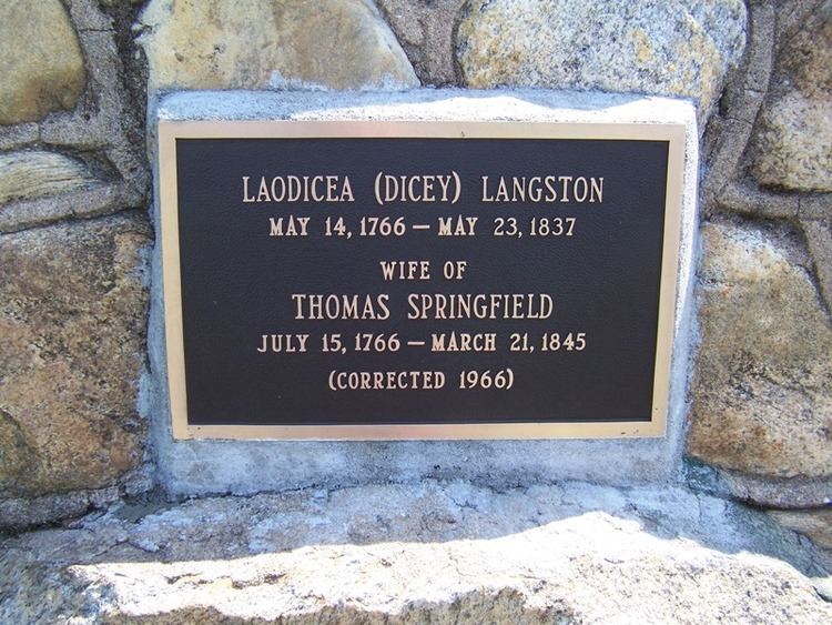Dicey Langston Laodicea quotDiceyquot Langston Springfield 1766 1837 Find A Grave