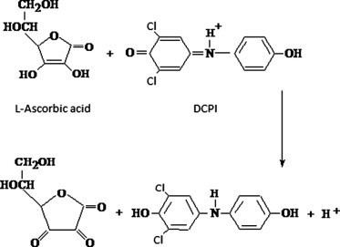 Dichlorophenolindophenol The reduction of 26dichlorophenolindophenol DCPI by lascorbic