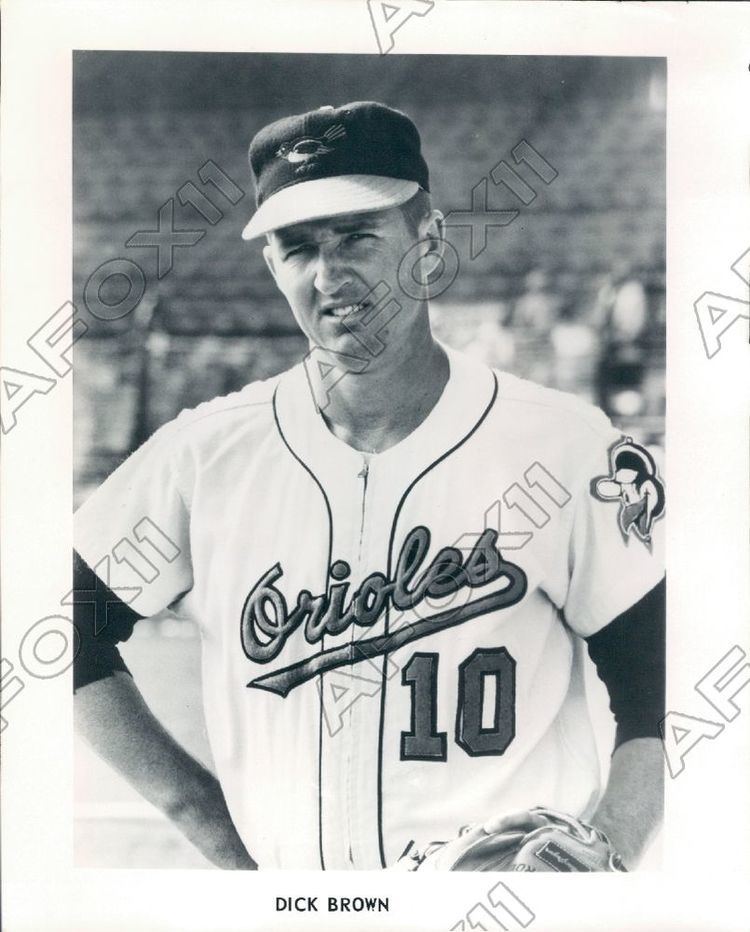 Dick Brown (baseball) 1963 Baltimore Orioles Baseball Player Catcher Dick Brown Press
