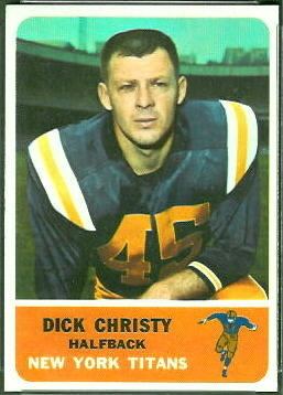 Dick Christy Dick Christy 1962 Fleer 58 Vintage Football Card Gallery