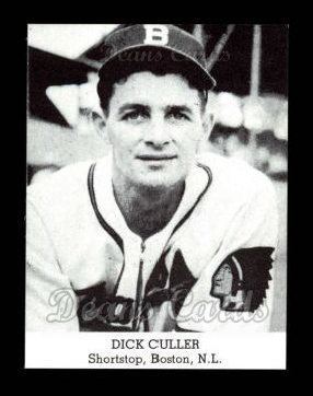 Dick Culler Amazoncom 1947 Tip Top Bread Reprint Dick Culler Boston Braves
