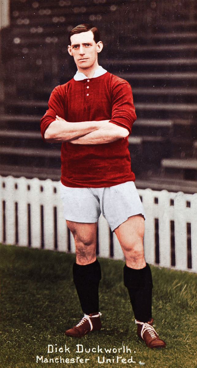 Dick Duckworth (footballer, born 1906) MANCHESTER UNITED FORLIFE Dick Duckworth 1912 Home Kit