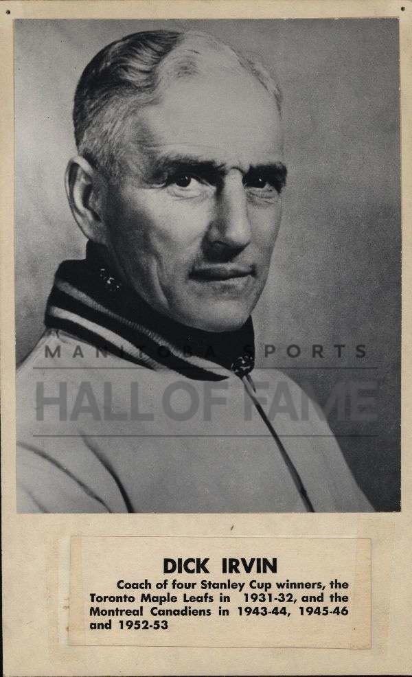 Dick Irvin honouredmemberssportmanitobacahonouredmembersi