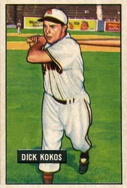 Dick Kokos 1951 Bowman Dick Kokos 68 Baseball Card Value Price Guide
