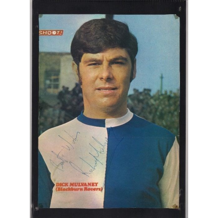 Dick Mulvaney Signed picture of Dick Mulvaney the Blackburn Rovers footballer