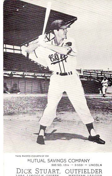 Dick Stuart Nebraska Minor League Baseball Western League 1956