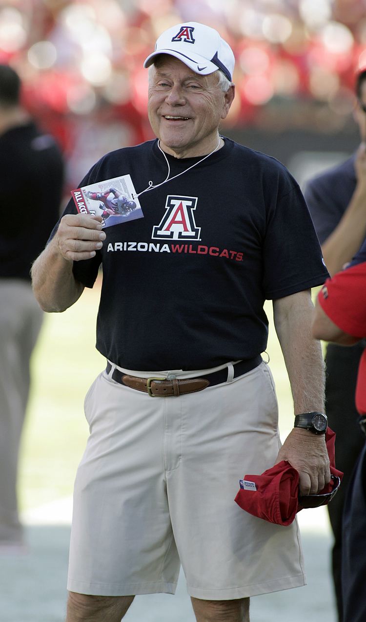 Dick Tomey 2014 UA Hall of Fame inductee Dick Tomey Rich Rodriguez the right