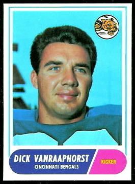 Dick Van Raaphorst Dick Van Raaphorst rookie card 1968 Topps 70 Vintage Football