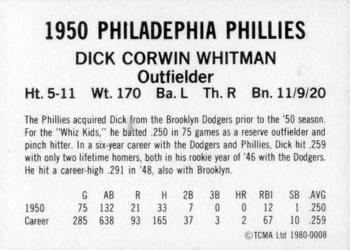 Dick Whitman Dick Whitman Gallery The Trading Card Database