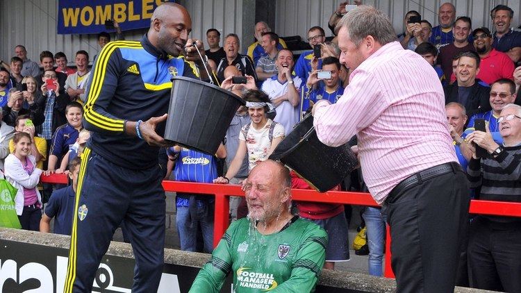 Dickie Guy Dickie Guy gets a soaking at AFC Wimbledon YouTube