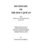 Dictionary of the Holy Quran httpsarchiveorgservicesimgDictionaryOfTheHo