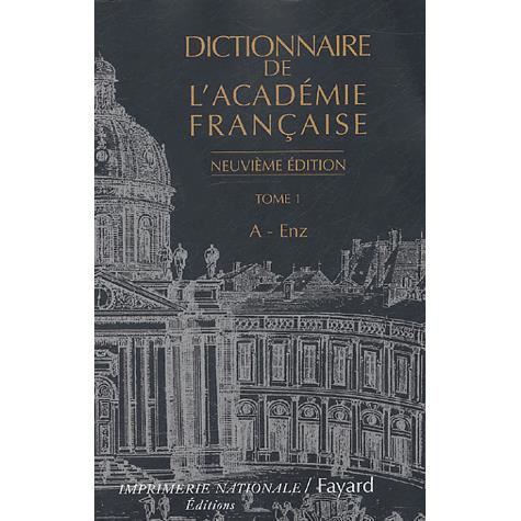 Dictionnaire de l'Académie française i2cdscdncompdt24251700x7009782213621425r