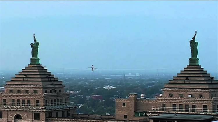 Didier Pasquette Didier Pasquette Tightrope walk Real Time Buffalo New York YouTube