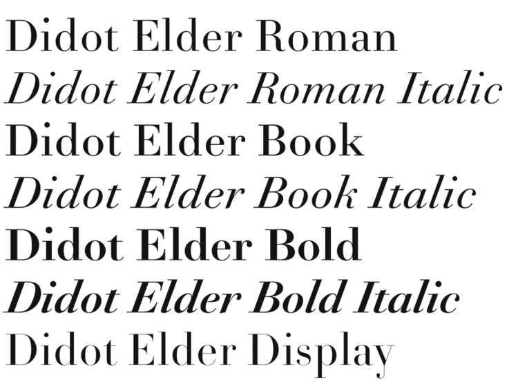 bodoni vs didot typeface