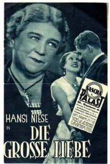 Die große Liebe (1931 film) httpsuploadwikimediaorgwikipediaenthumbd