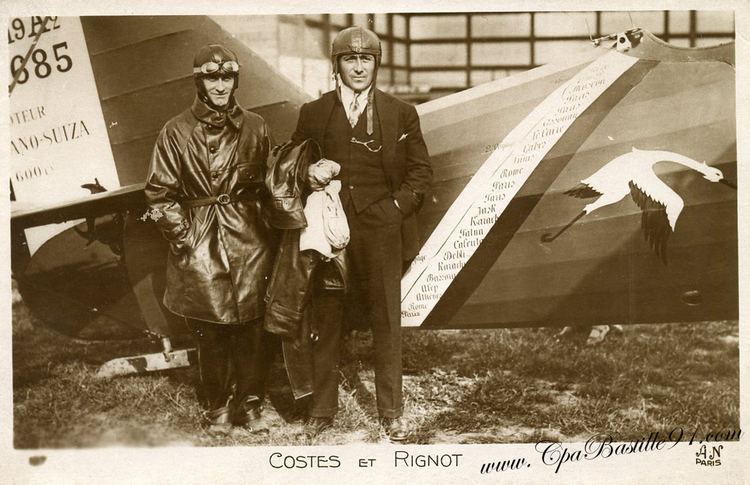 Dieudonné Costes Carte postale sur l39Aviation Dieudonn Coste et Jean Rignot