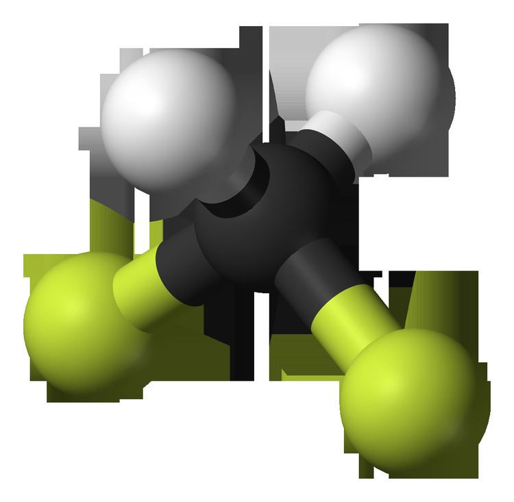 Difluoromethane FileDifluoromethane3Dballspng Wikimedia Commons