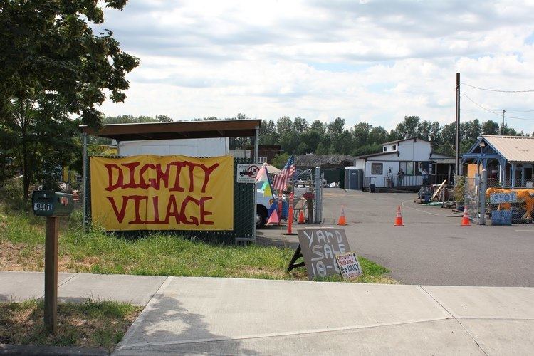 Dignity Village A view of Dignity Village Tent City Urbanism