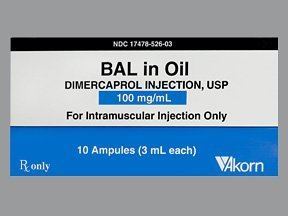 Dimercaprol dimercaprol intramuscular Uses Side Effects Interactions