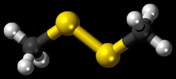 Dimethyl disulfide FileDimethyl disulfide 3D ballpng Wikimedia Commons