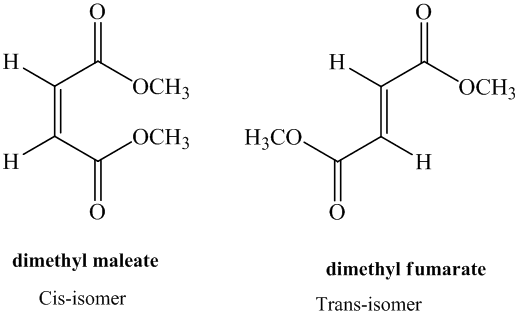 Dimethyl maleate Solved What type of configurational isomers are 9 and 10 enan