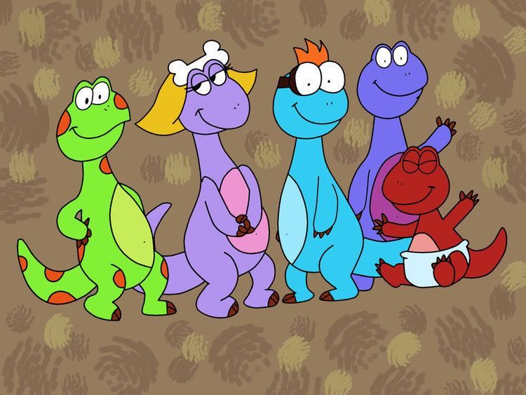 Dino Babies: (left to right) Stanley, LaBrea, Truman, Franklin, and Marshall are all smiling