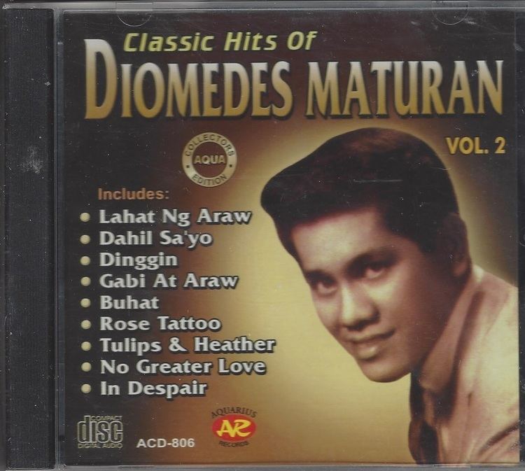 Diomedes Maturan CD DIOMEDES MATURAN CLASSIC HITS VOLUME 2 REFLECTIONS OF ASIA