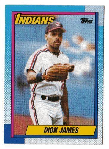Dion James CLEVELAND INDIANS Dion James 319 Topps 1990 Baseball Trading Card