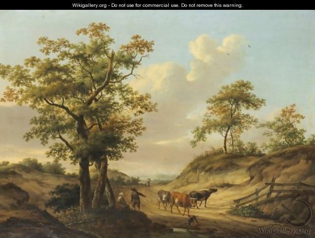Dionys van Dongen Cows On A Path Dionys van Dongen WikiGalleryorg the largest