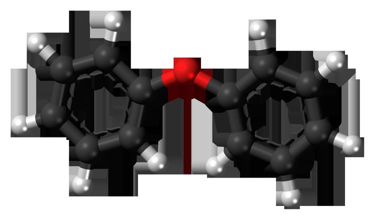 Diphenyl ether FileDiphenyl ether 3D ballpng Wikimedia Commons