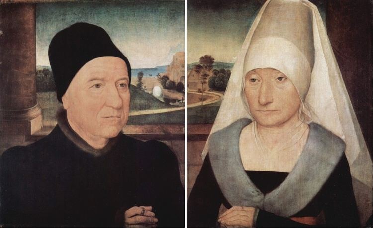 Diptych of an elderly couple
