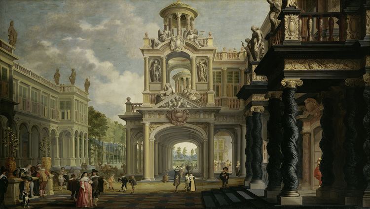 Dirck van Delen 09 Dirck van Delen Two Architectural Paintings in the