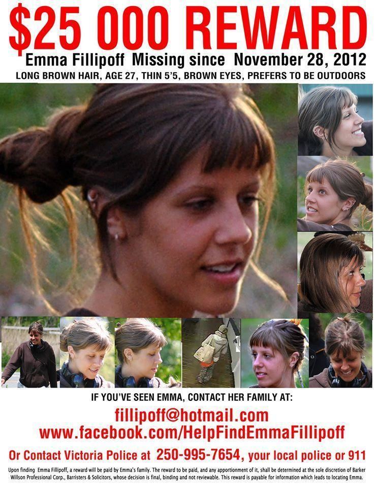 Disappearance of Emma Fillipoff victoriabuzzcomwpcontentuploads201601REWARD