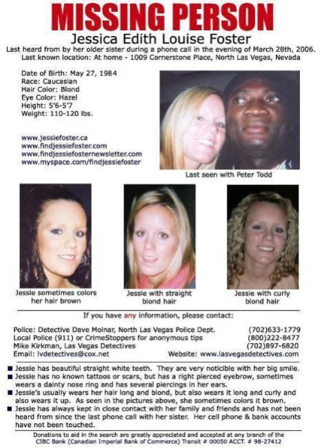 Disappearance of Jessie Foster NV JESSIE FOSTER Missing from Las Vegas NV 2006 Age 22