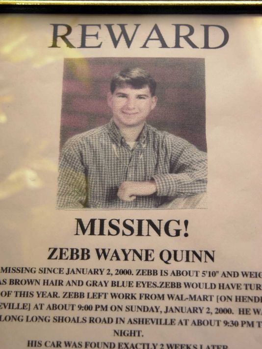 Zebb Quinn's flyer shows some of his information and the reward that will be given