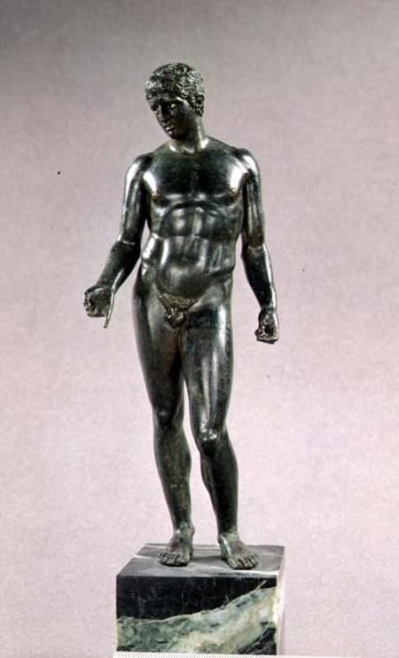 Discophoros Statue of Mercury adaptation of the Gre Anonymous as art print or