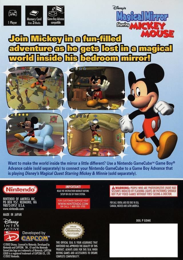 Disney's Magical Mirror Starring Mickey Mouse Disney39s Magical Mirror Starring Mickey Mouse Box Shot for GameCube