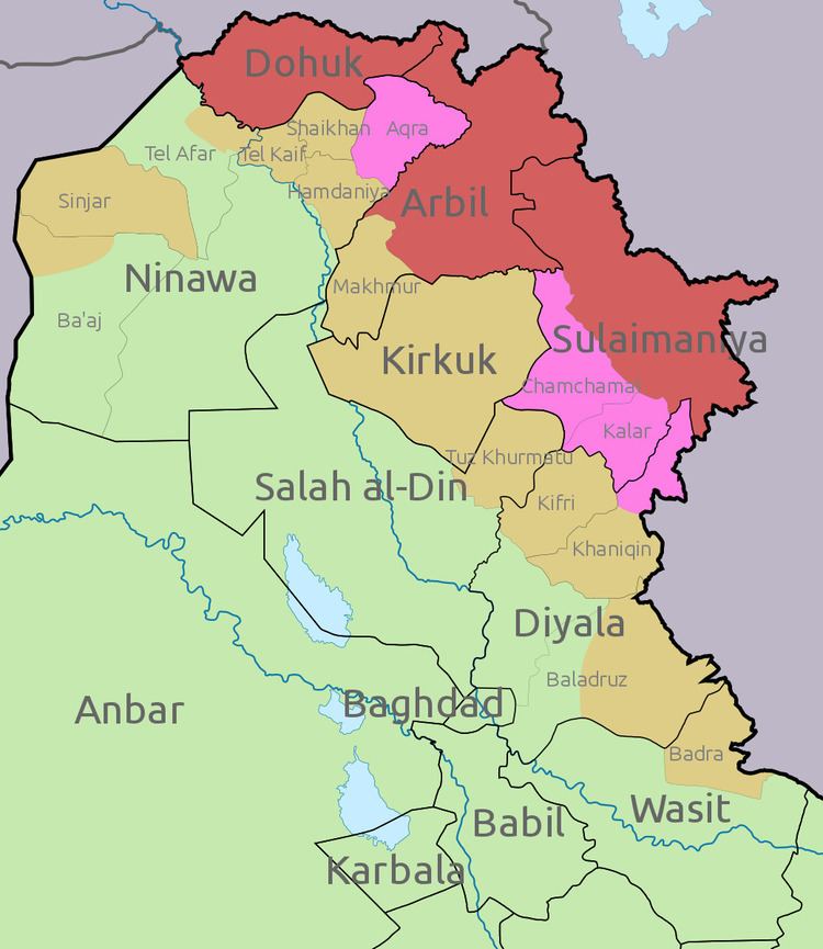Disputed territories of Northern Iraq