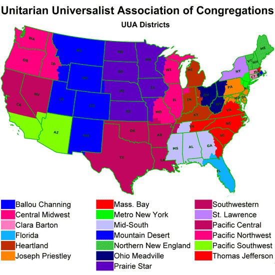 Districts of the Unitarian Universalist Association
