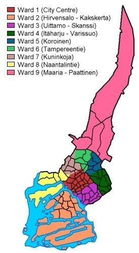 Districts of Turku