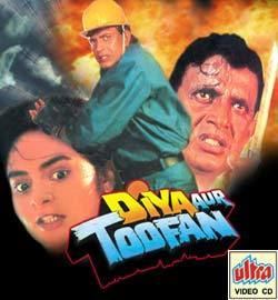 Poster of Diya Aur Toofan featuring Mithun Chakraborty as Amar and Madhoo as Asha.
