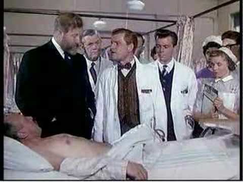 Doctor in the House movie scenes Sir Lancelott Spratt James Robertson Justice