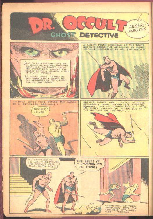 Doctor Occult Who was the first comic book super hero Archive Straight Dope