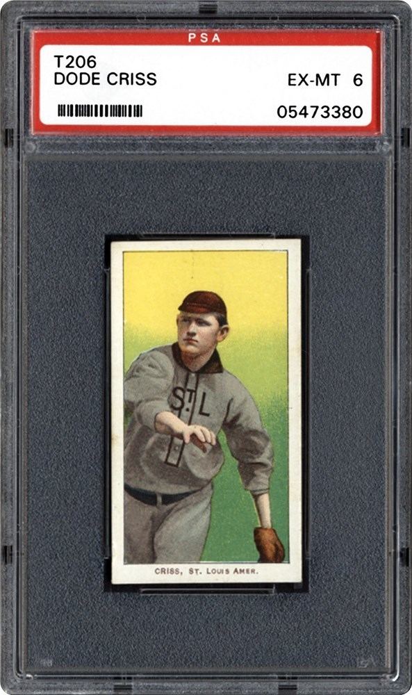 Dode Criss 19091911 T206 White Border Dode Criss PSA CardFacts