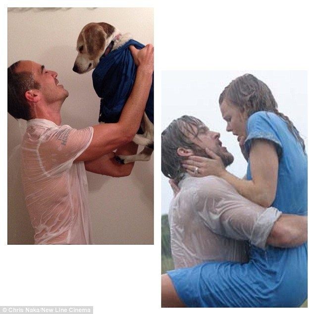 Dog Trouble movie scenes The Notebook Chris Naka and Wrigley try to replicate the passion shown by Ryan Gosling