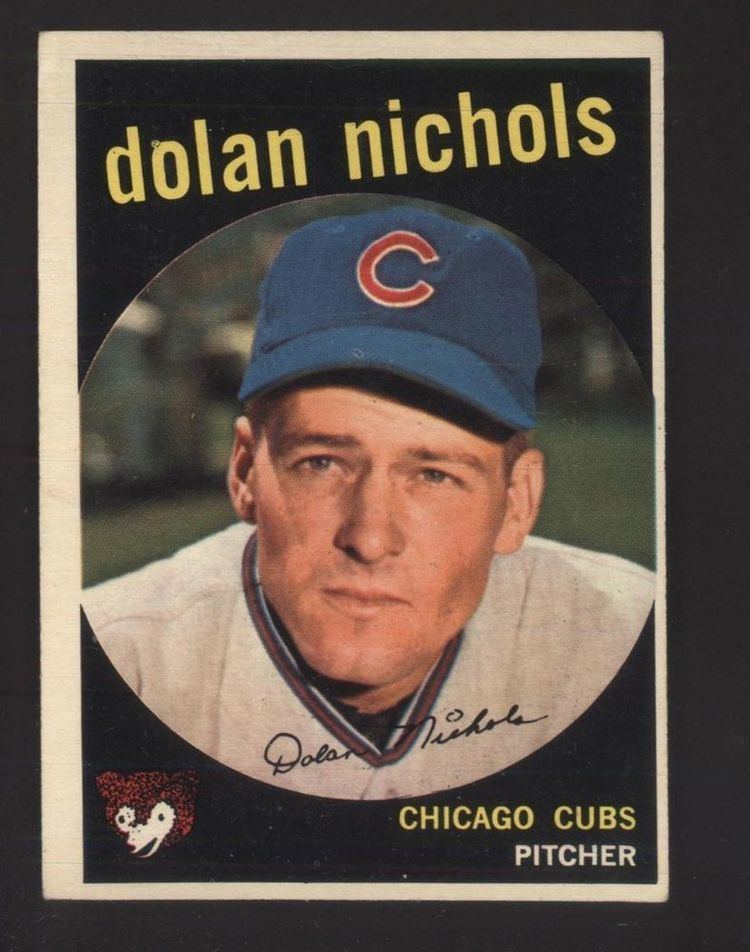 Dolan Nichols Dolan Nichols 1959 Topps Baseball Card 362 with Optioned Line