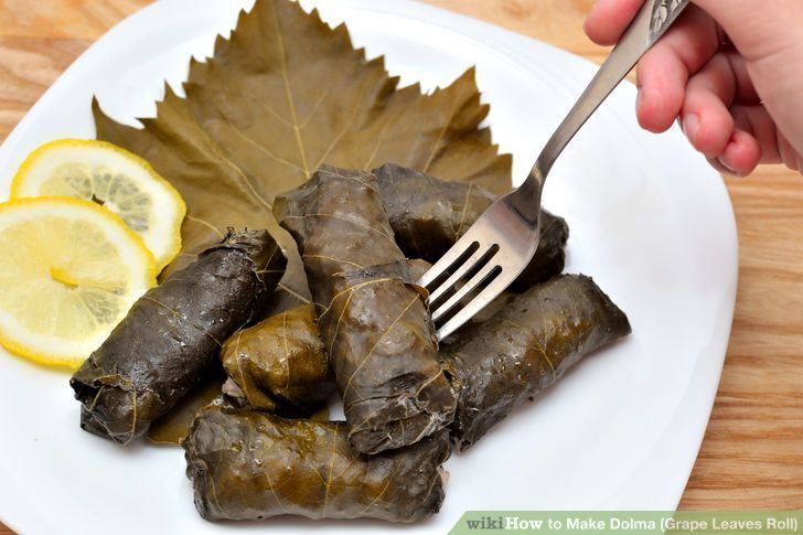 Dolma How to Make Dolma Grape Leaves Roll 6 Steps with Pictures