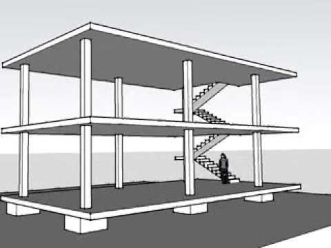 Dom-ino House Simple model of Le Corbusier39s Domino concept design YouTube