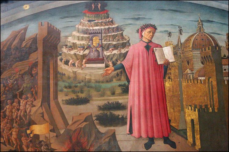 Domenico di Michelino Tableau de Domenico di Michelino avec Dante et la Divine