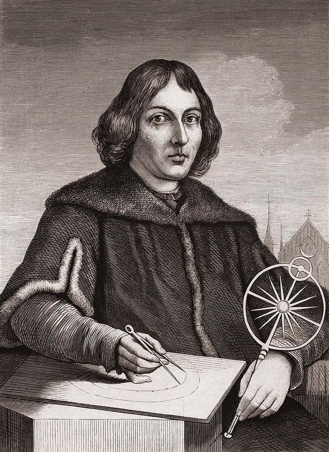 Nicolaus Copernicus Drawing by American School